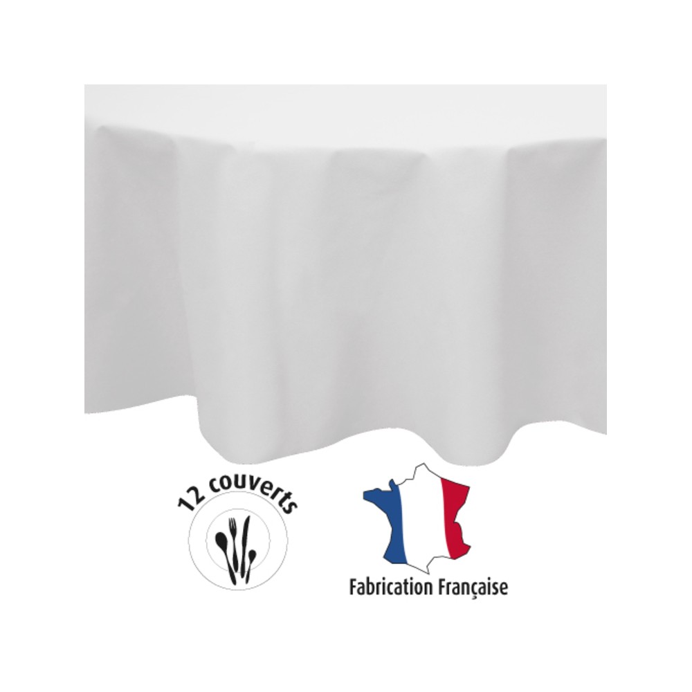 Nappe Ronde Blanche Non Tiss Cm Par